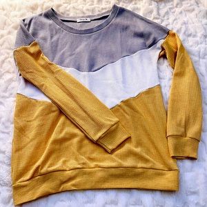Long Sleeve Waffle Knit/Sweater